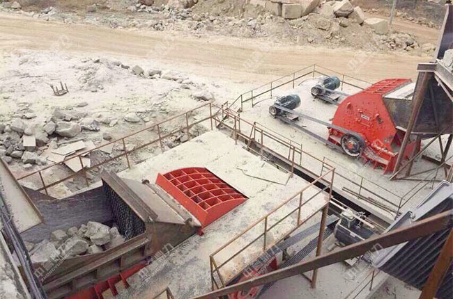 安徽淮北時產600噸石灰石碎石生產線