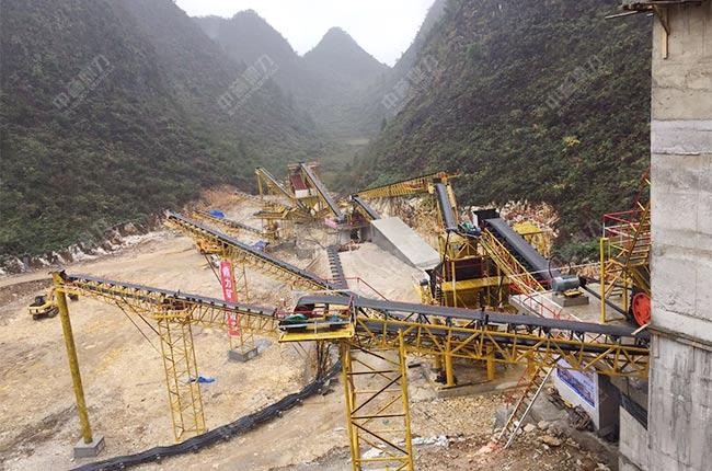 貴州黔南日產5000噸碎石生產線