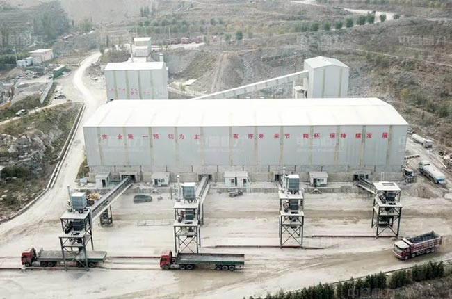 新泰市日產萬噸砂石料篩分生產線