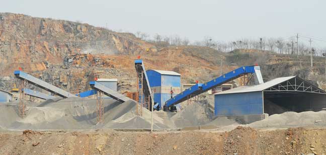 河南滎陽時產700噸砂石骨料生產線