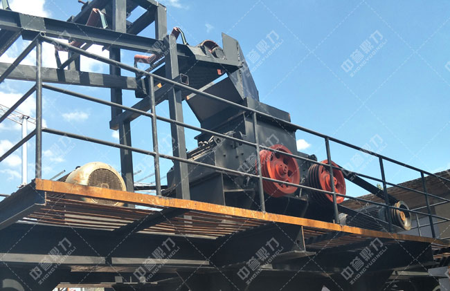 湖南常德臨澧縣新安鎮古城碎石場時產50噸制砂機生產線