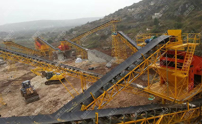 貴州貴陽一建時(shí)產(chǎn)1200噸砂石骨料生產(chǎn)線圖片