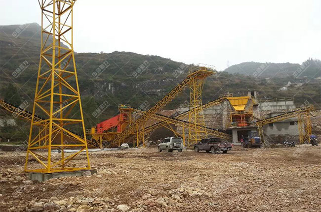 貴州貴陽一建時(shí)產(chǎn)1200噸砂石骨料生產(chǎn)線現(xiàn)場案例展示4