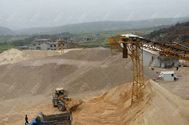 貴州貴陽一建時(shí)產(chǎn)1200噸砂石骨料生產(chǎn)線現(xiàn)場案例展示7