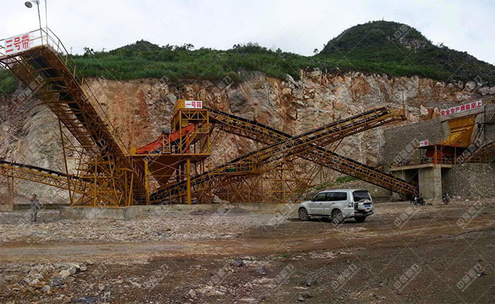 貴州惠水滿告時產(chǎn)1000噸砂石生產(chǎn)線圖片