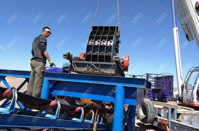 寧夏靈武時產200噸砂石生產線現場案例展示5