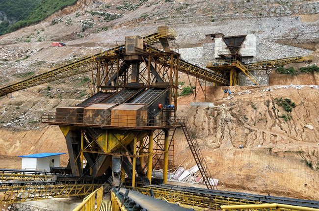 貴州水利實業黃家灣水庫時產200噸小型砂石料生產線